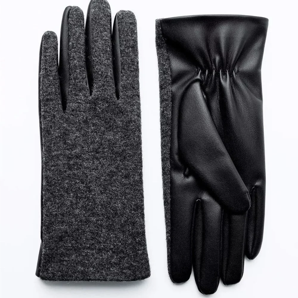 Zara Short Wool Gloves New